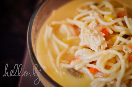 Creamy Chicken Noodle Soup by https://hellolj.wordpress.com